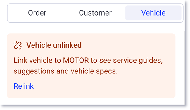 Vehicle unlinked