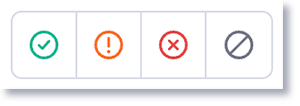 Inspection item status markers