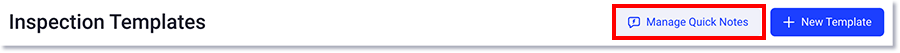 Manage Quick Notes button