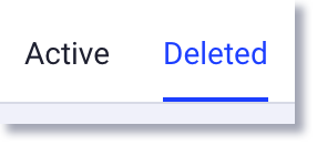deleted tab on users page