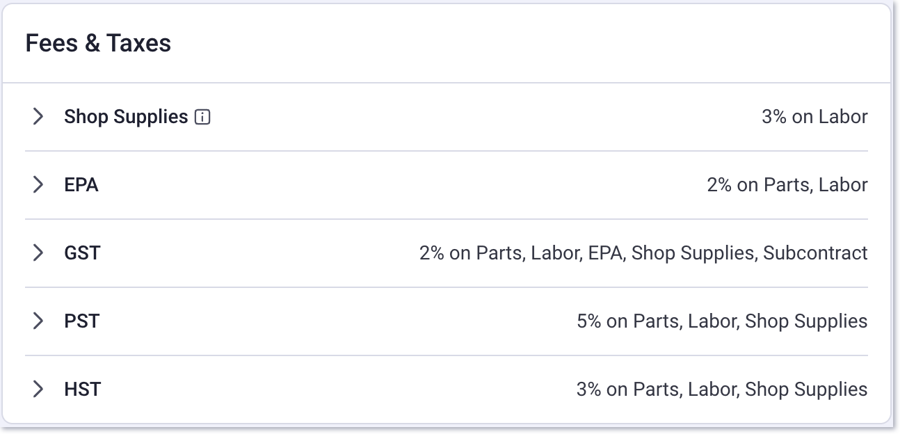 Edit tax settings for canadian shops