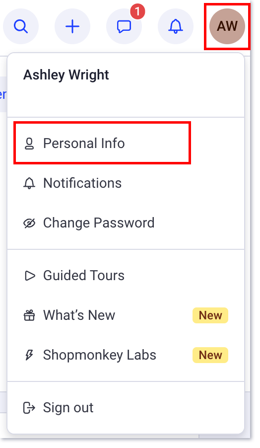 personal info