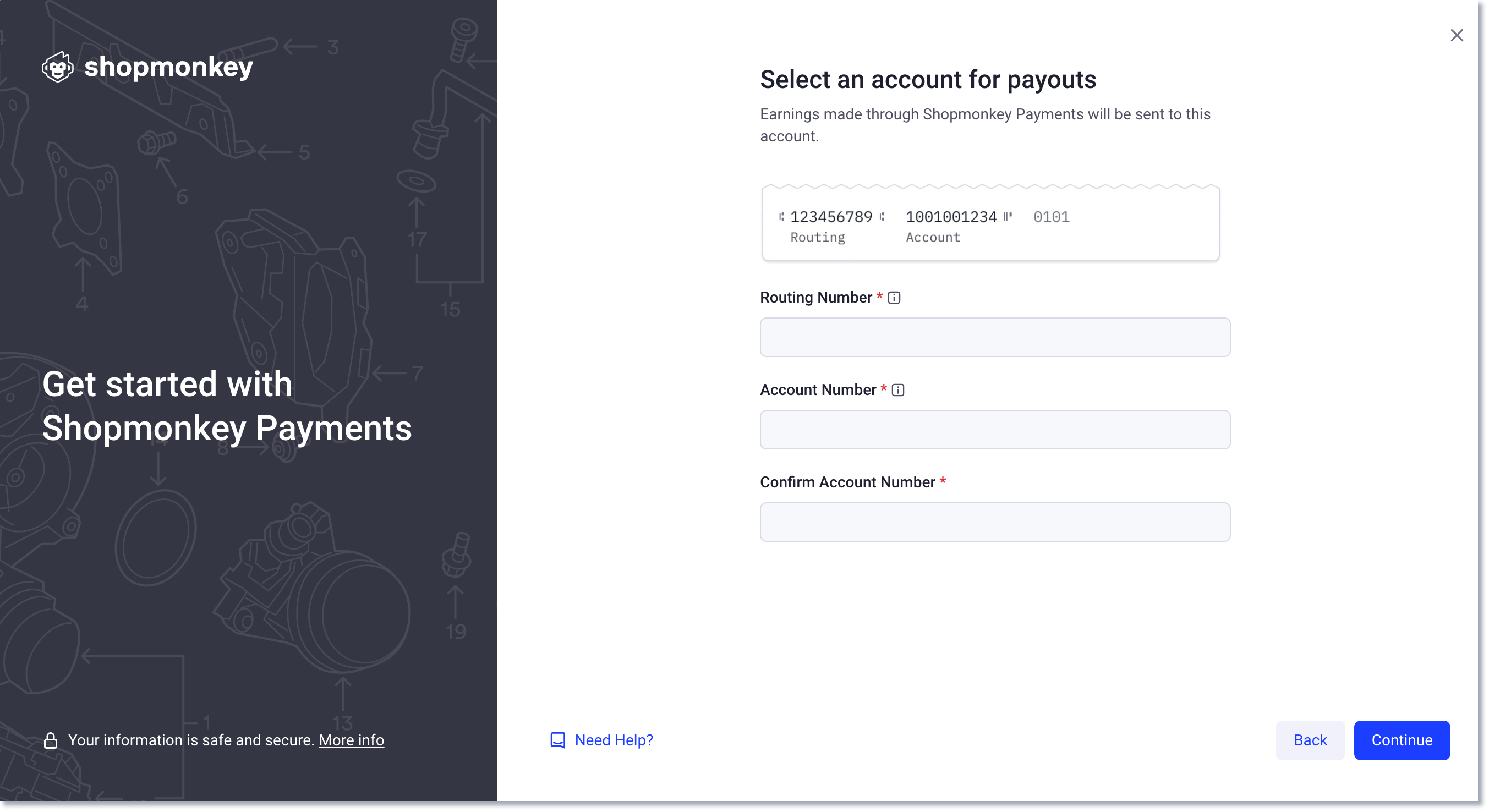 enable payments account for payouts