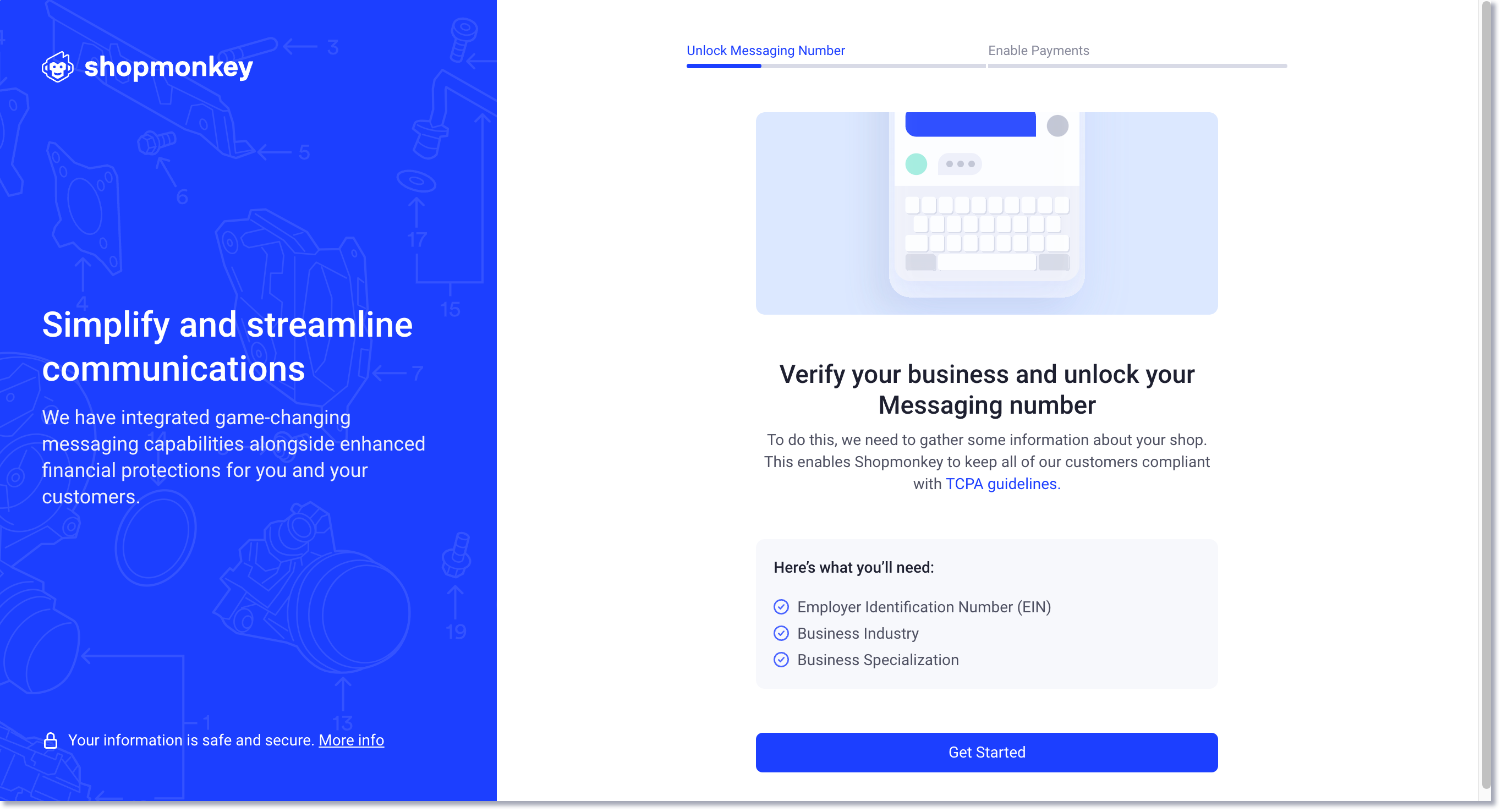 unlock messaging business verification process