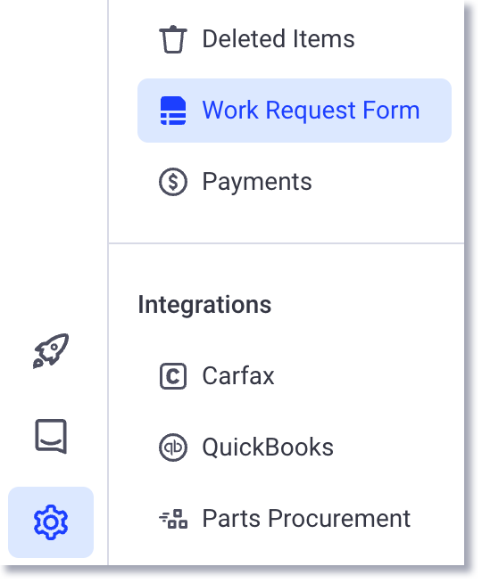 navigate to work request forms