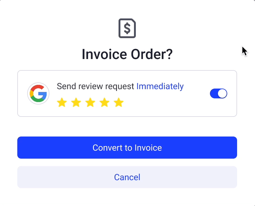 Enviar gif de selecciones de solicitud de revisión