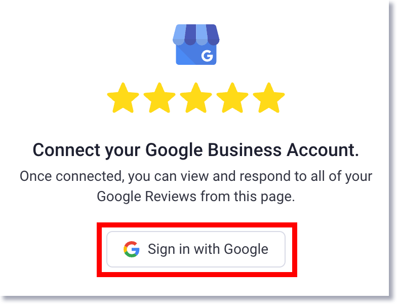 Connectez-vous avec Google pour connecter votre profil professionnel Google