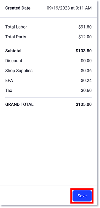 Costo y total del nuevo servicio enlatado