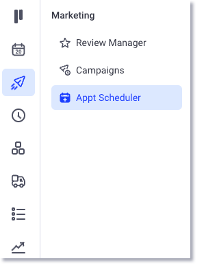 Página de programación de citas de CRM Essentials