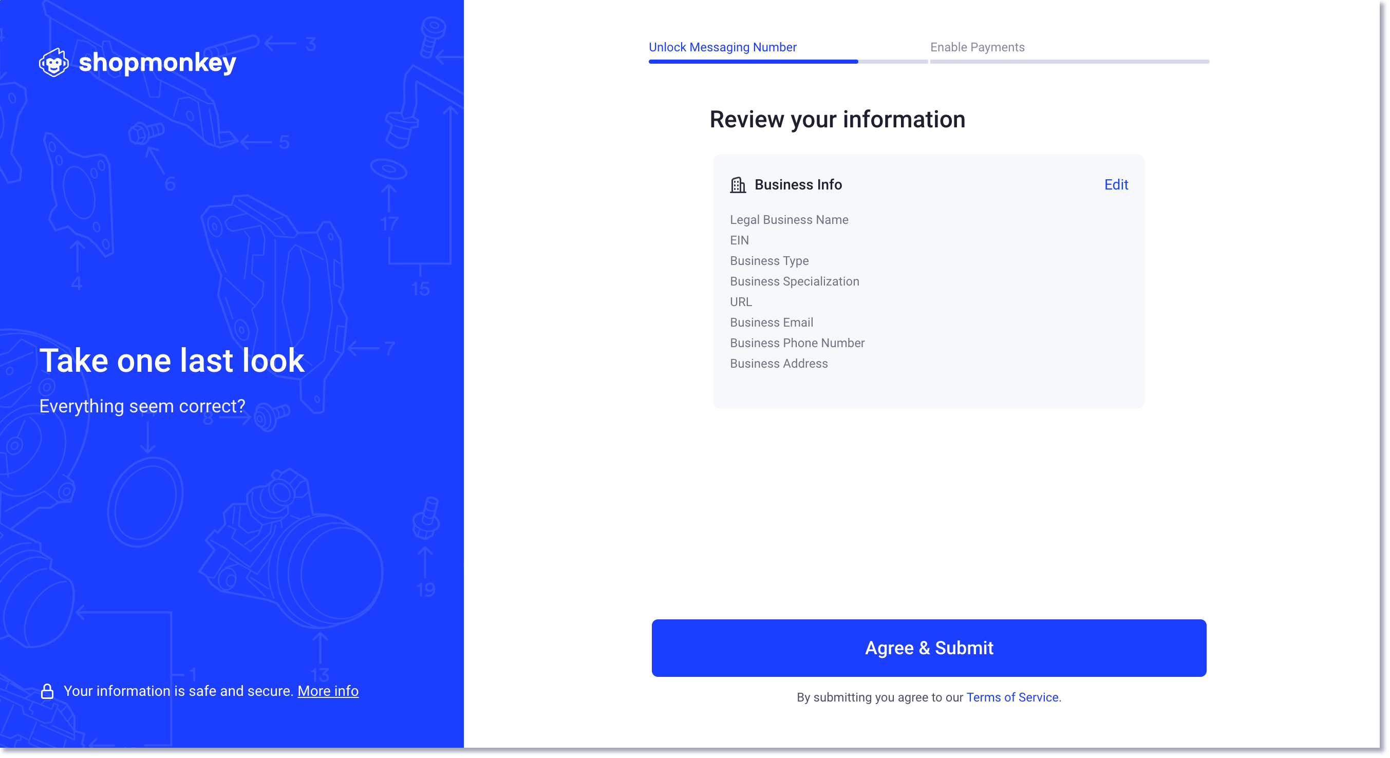 examiner le processus de vérification des informations commerciales