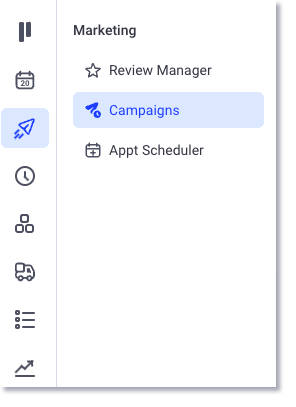 Página de campañas de CRM Essentials