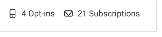 instantánea de opt-ins y suscripciones