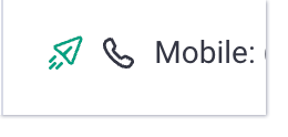icono de marketing en el perfil del cliente