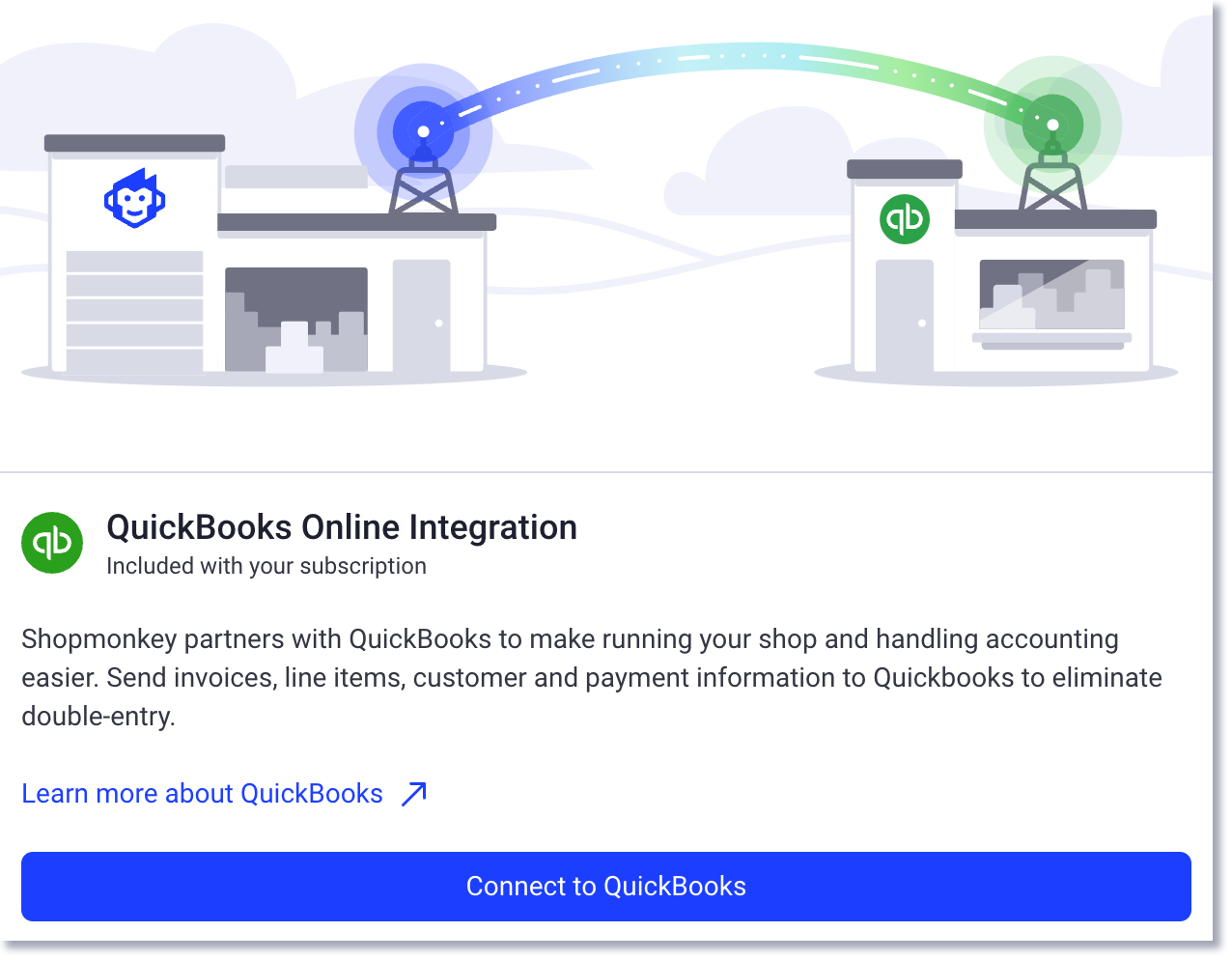 Sélectionnez se connecter à QuickBooks