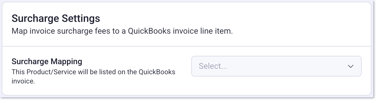 Paramètres de supplément Paramètres QuickBooks