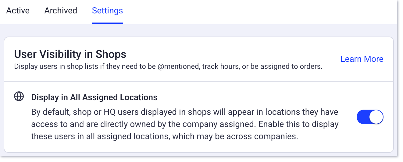 visibilité des utilisateurs du HQ dans les boutiques