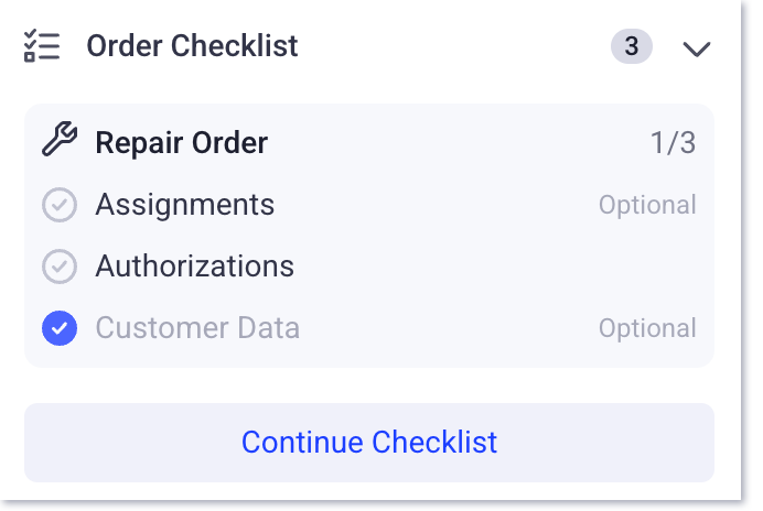 Order Checklist – Shopmonkey