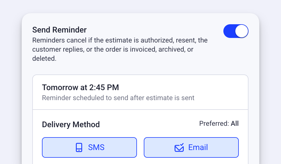 Introducing Estimate Reminders
