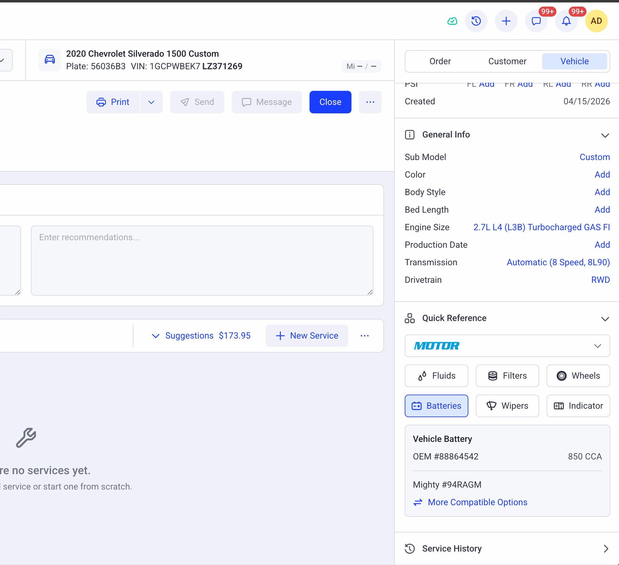 referencia rápida de vehículos con ALLDATA