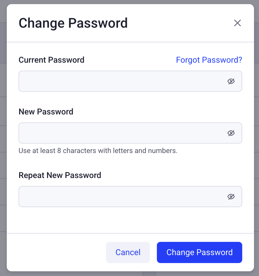 Modificateur de changement de mot de passe