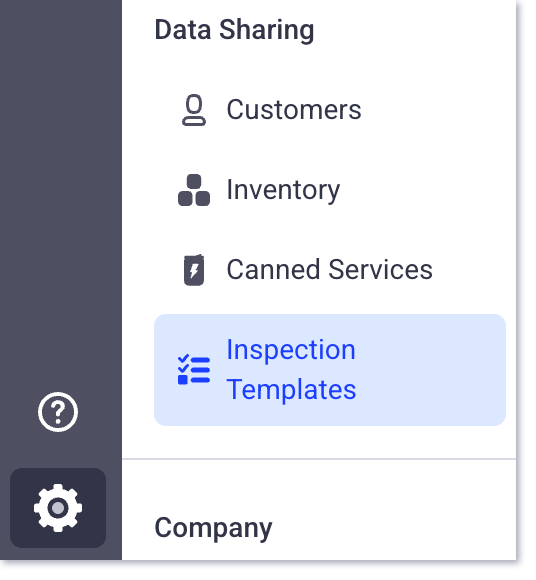 Accéder au partage de données des modèles d'inspection du siège