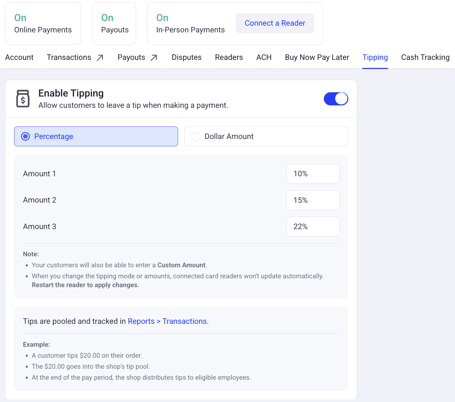 enable tipping