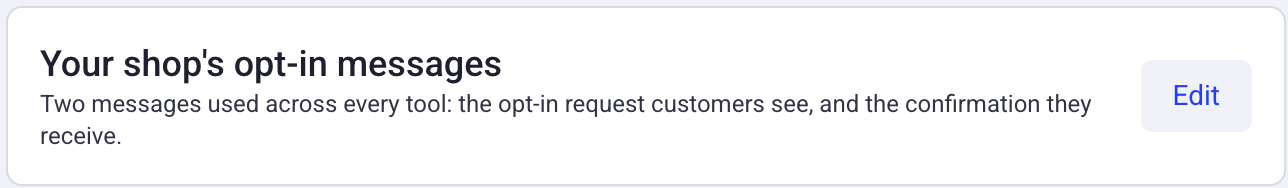 edit opt in messages